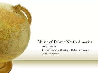 Music of Ethnic North America