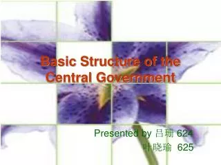 Basic Structure of the Central Government
