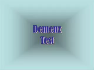 Demenz Test