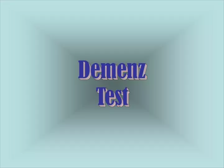 demenz test