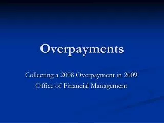 overpayments