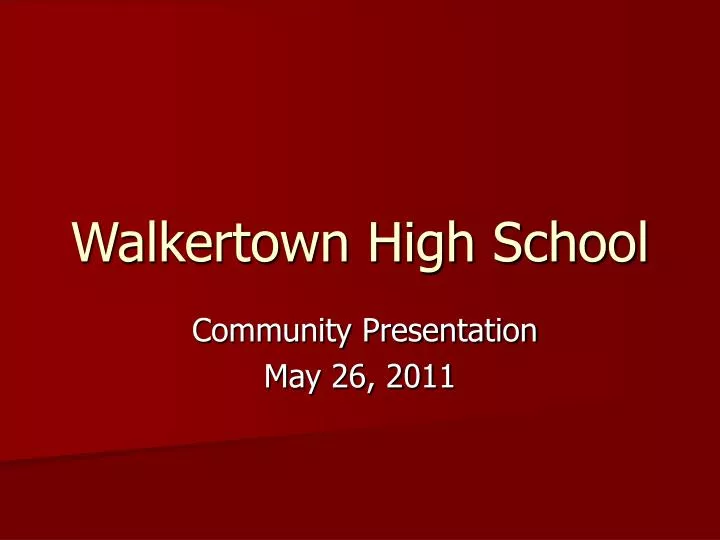 walkertown high school