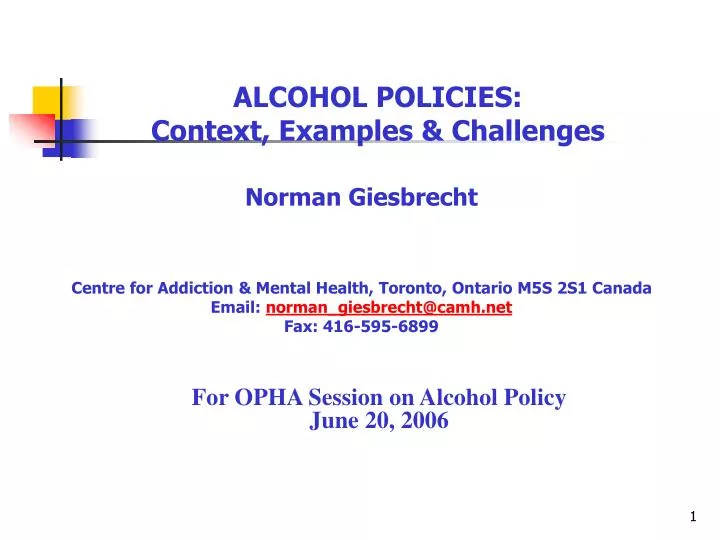 alcohol policies context examples challenges