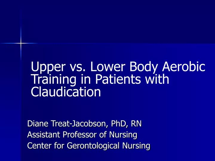 upper vs lower body aerobic training in patients with claudication