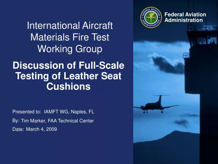 international aircraft materials fire test working group