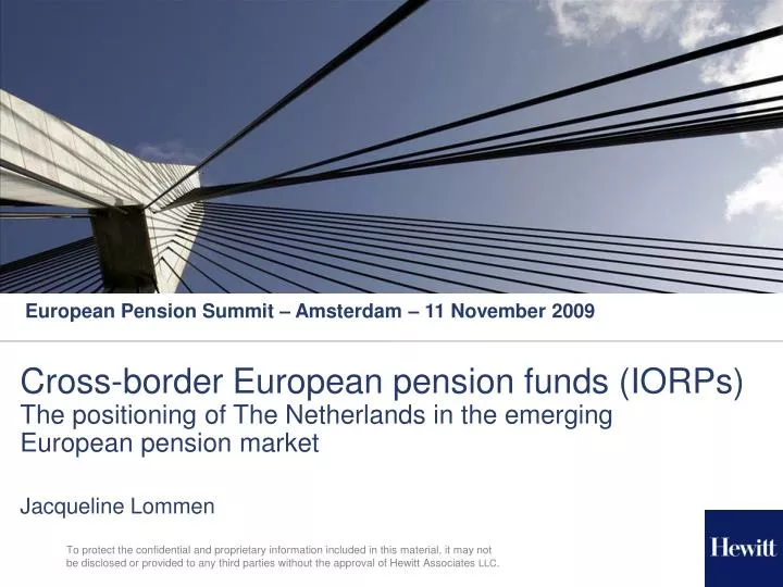 european pension summit amsterdam 11 november 2009