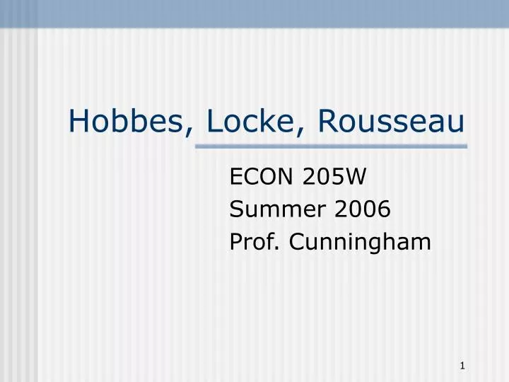 hobbes locke rousseau