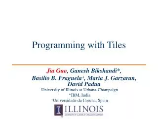 Programming with Tiles