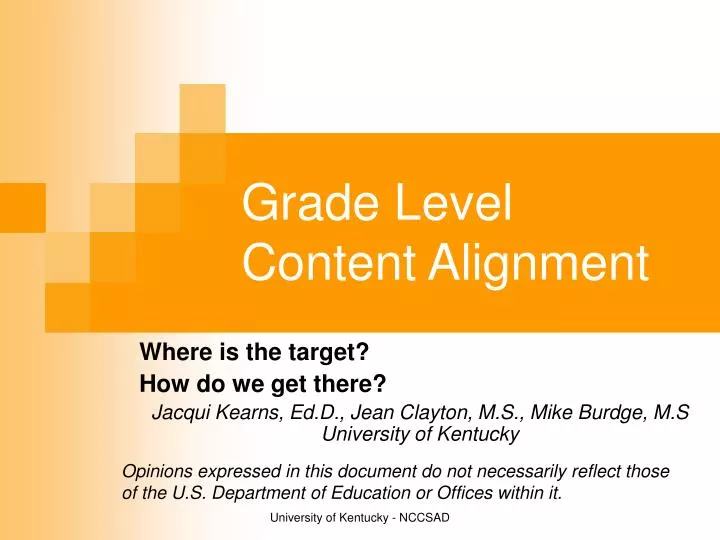 grade level content alignment