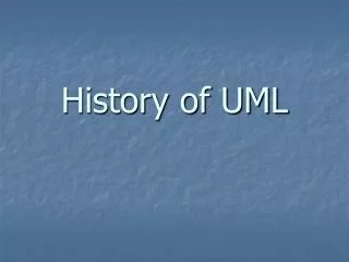 History of UML