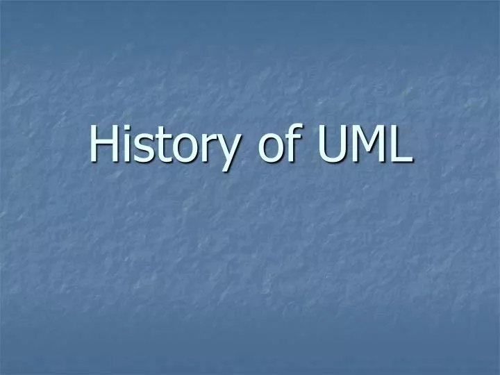 history of uml