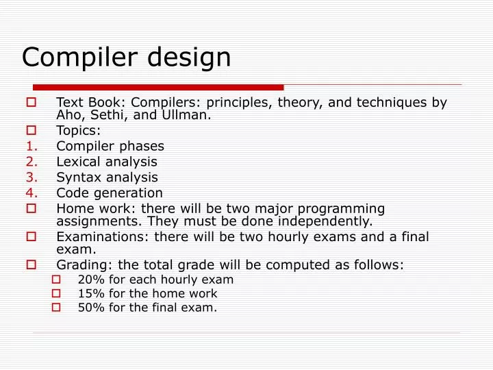 compiler design