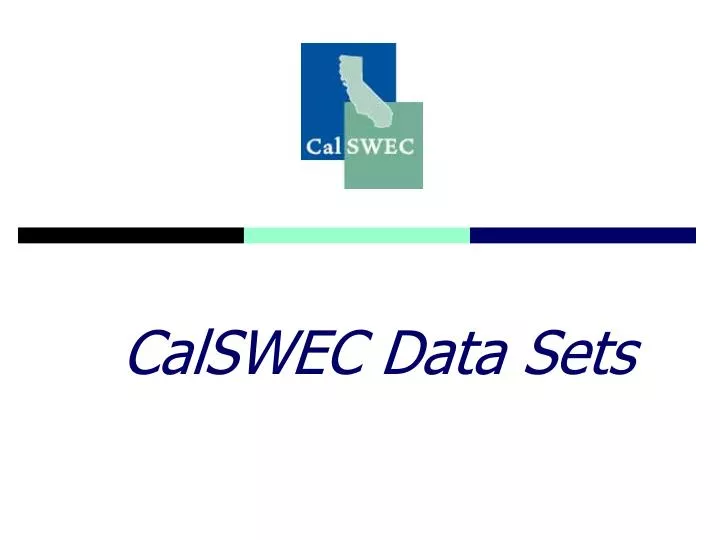calswec data sets