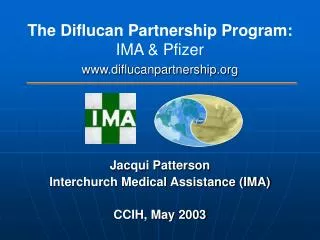 Jacqui Patterson Interchurch Medical Assistance (IMA) CCIH, May 2003