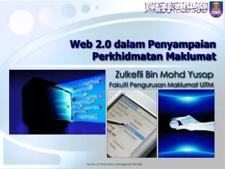 Web 2.0 dalam Penyampaian Perkhidmatan Maklumat