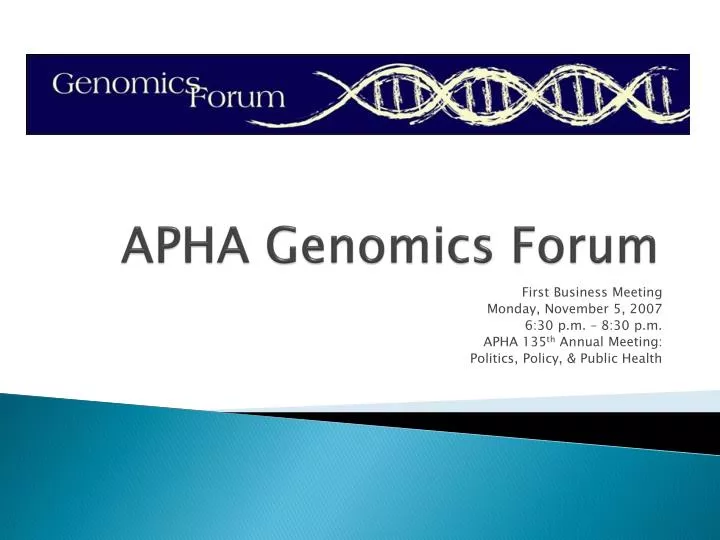 apha genomics forum