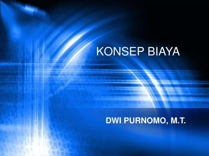 konsep biaya