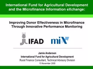 Improving Donor Effectiveness in Microfinance Through Innovative Performance Monitoring
