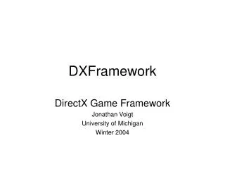 DXFramework