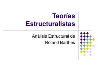 teor as estructuralistas