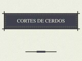 cortes de cerdos
