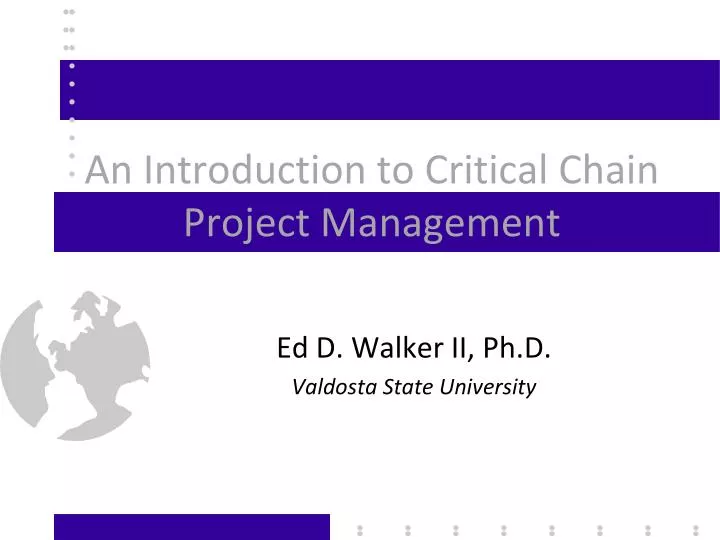 an introduction to critical chain project management