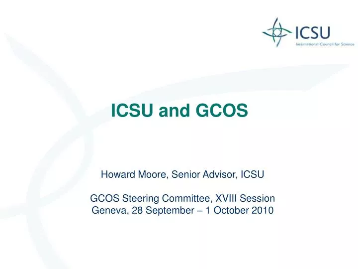 icsu and gcos