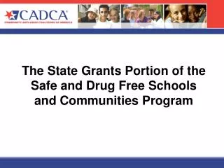 The State Grants Portion of the Safe and Drug Free Schools and Communities Program