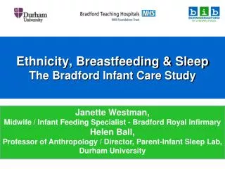 Ethnicity, Breastfeeding &amp; Sleep The Bradford Infant Care Study
