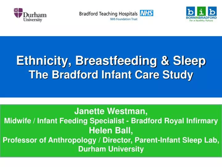 ethnicity breastfeeding sleep the bradford infant care study