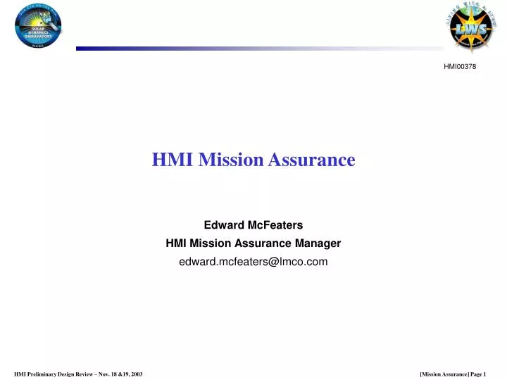 hmi mission assurance