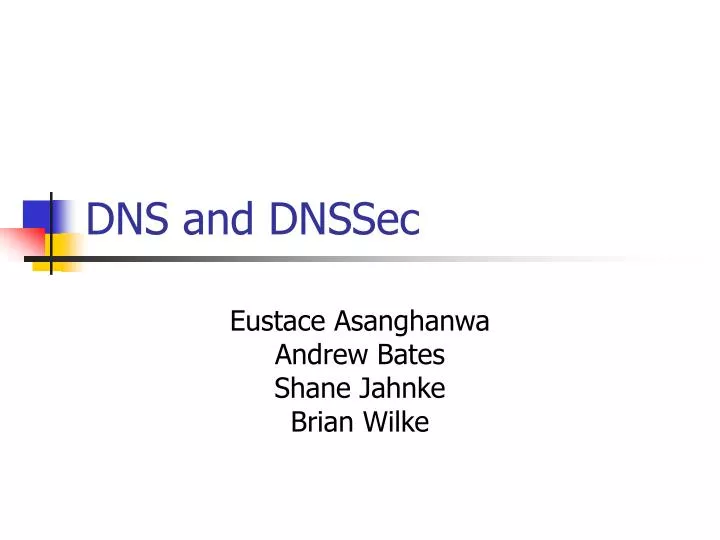 dns and dnssec