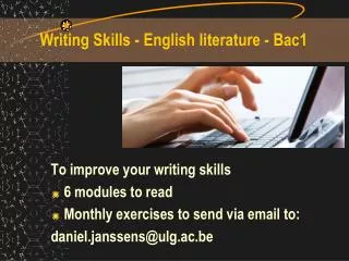 Writing Skills - English literature - Bac1