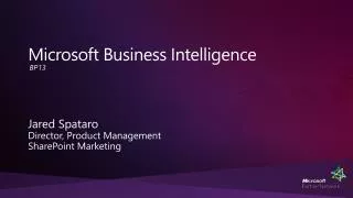 Microsoft Business Intelligence