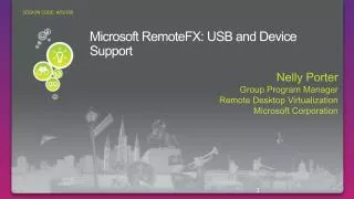 Microsoft RemoteFX : USB and Device Support