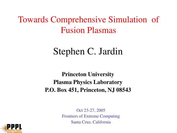 towards comprehensive simulation of fusion plasmas