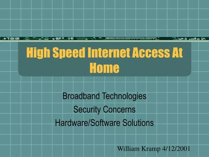 high speed internet access at home