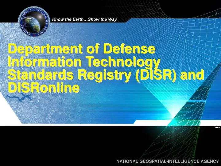 department of defense information technology standards registry disr and disronline