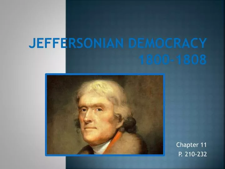 jeffersonian democracy 1800 1808