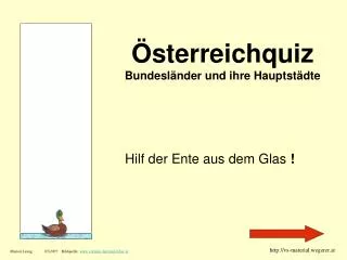 Österreichquiz Bundesländer und ihre Hauptstädte