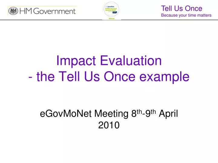 impact evaluation the tell us once example