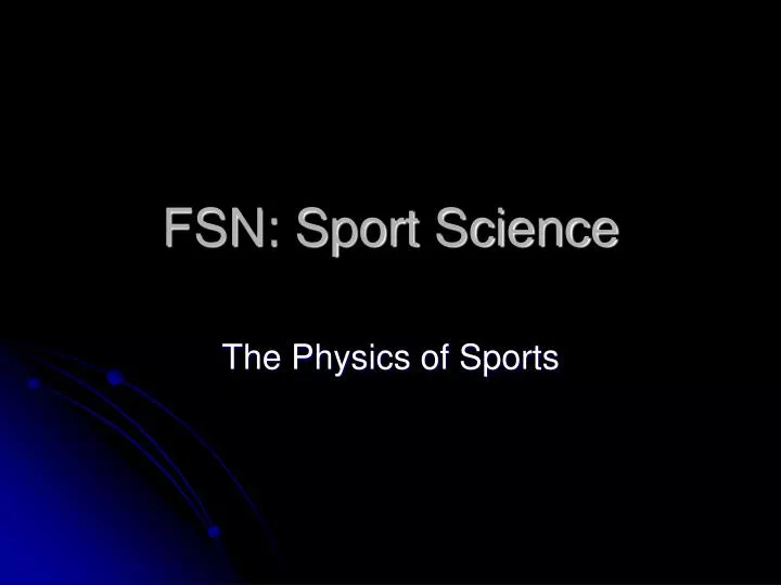fsn sport science