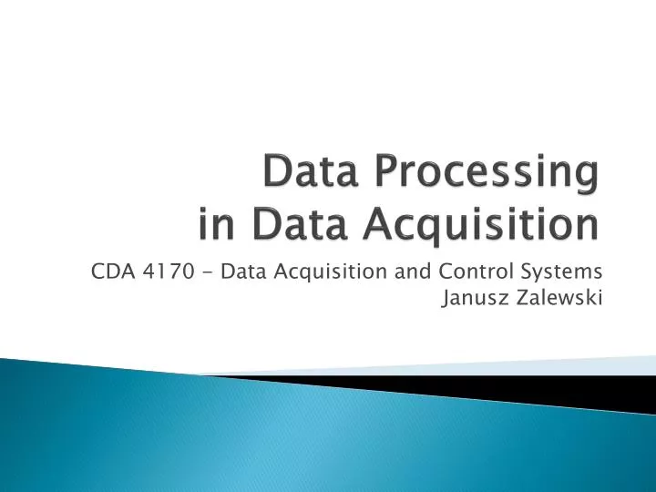 data processing in data acquisition