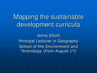 Mapping the sustainable development curricula