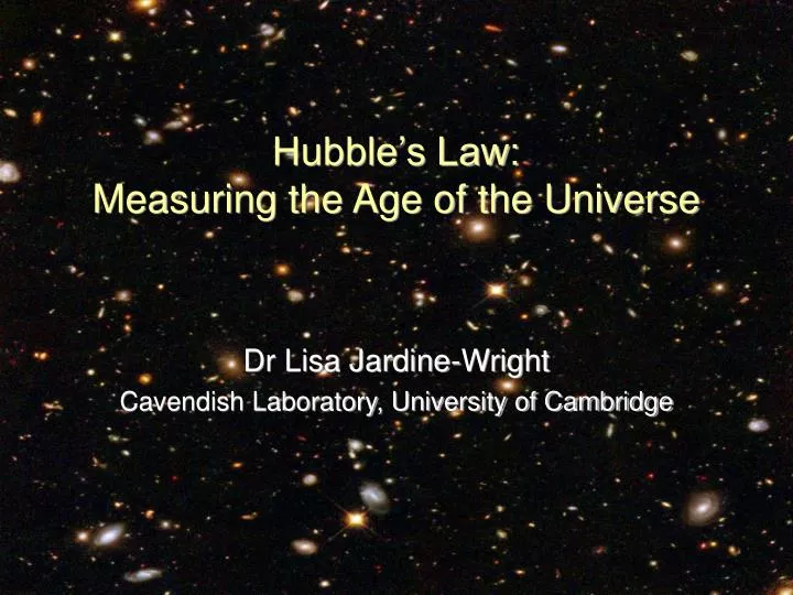 hubble s law measuring the age of the universe