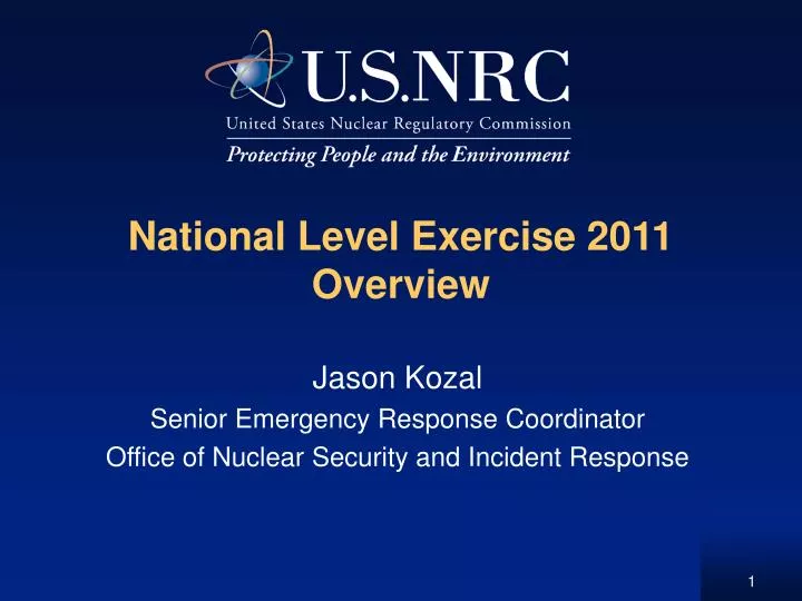 national level exercise 2011 overview