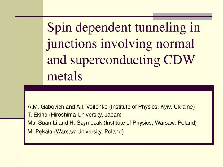 spin dependent tunneling in junctions involving normal and superconducting cdw metals