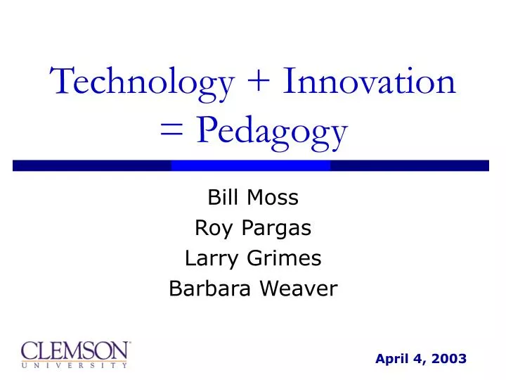 technology innovation pedagogy