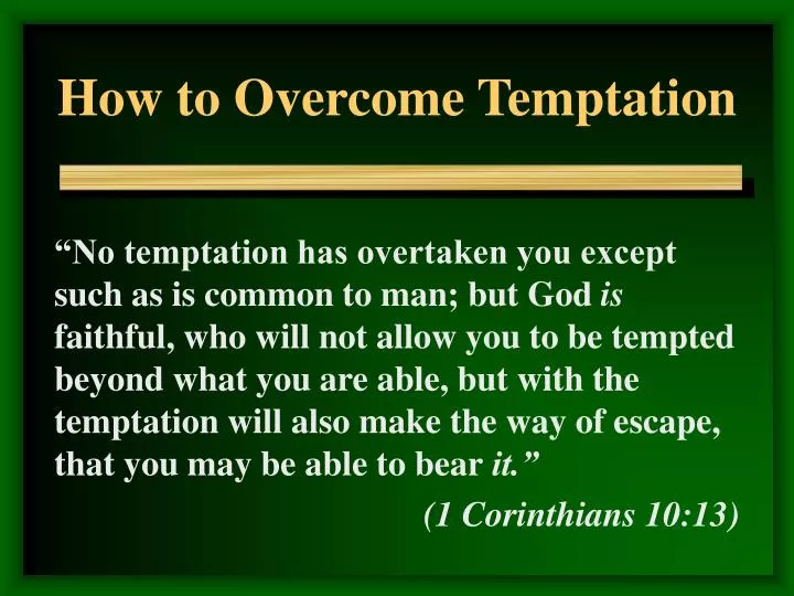 how to overcome temptation