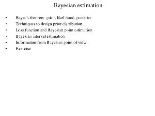 Bayesian estimation